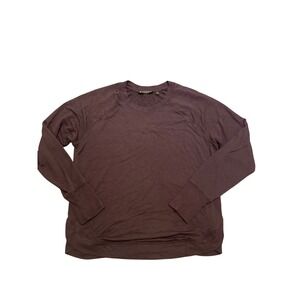 Athleta Purple Modal Spandex Long Sleeve Crew Neck Pullover Sweatshirt Top Sz M